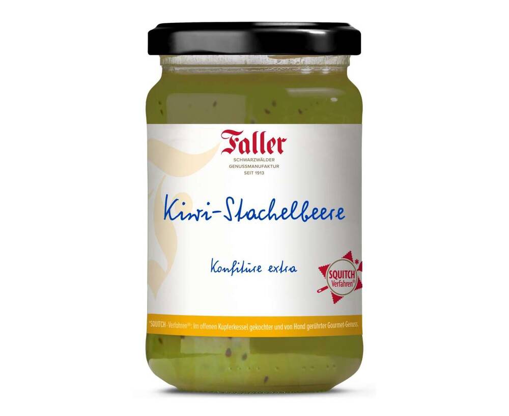 Faller Marmeladen Kiwi - Strachelbeer Konfitüre