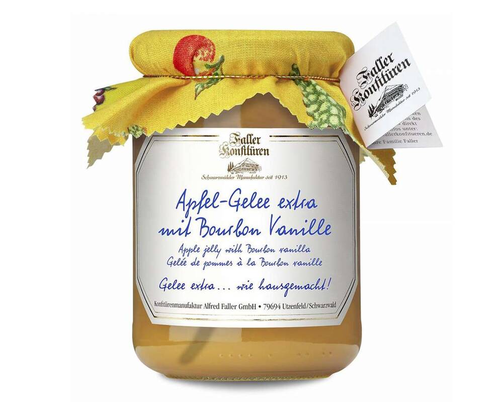 Faller Marmeladen Apfel Gelee mit Bourbon Vanille