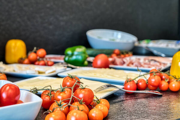 Frühstücksbüffet in unserer Wohn- und / Gartenlounge