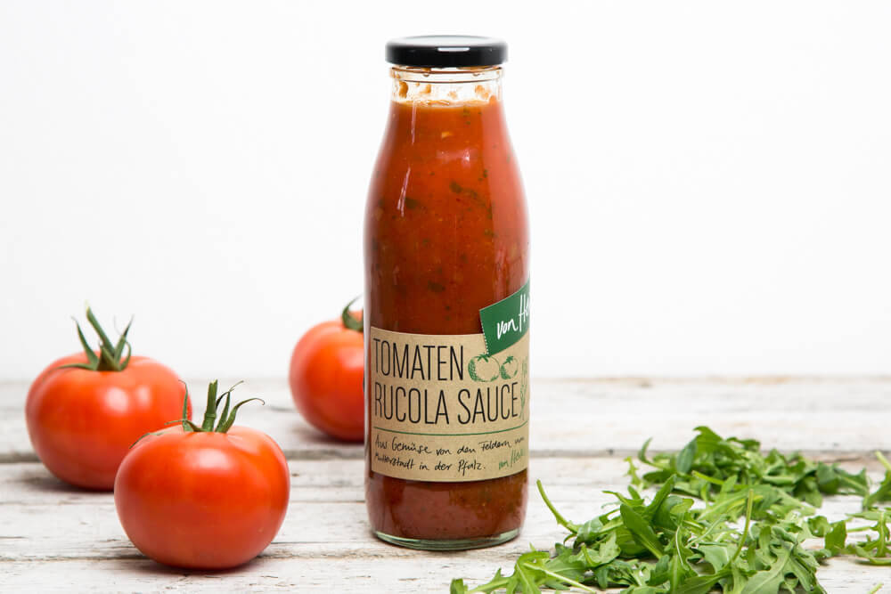 Saucen, Chutneys und Kompott Tomaten Rucola Sauce